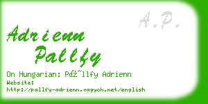 adrienn pallfy business card